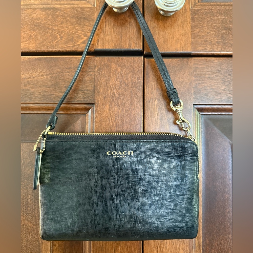 Coach Black Leather Wristlet - Picture 3 of 7